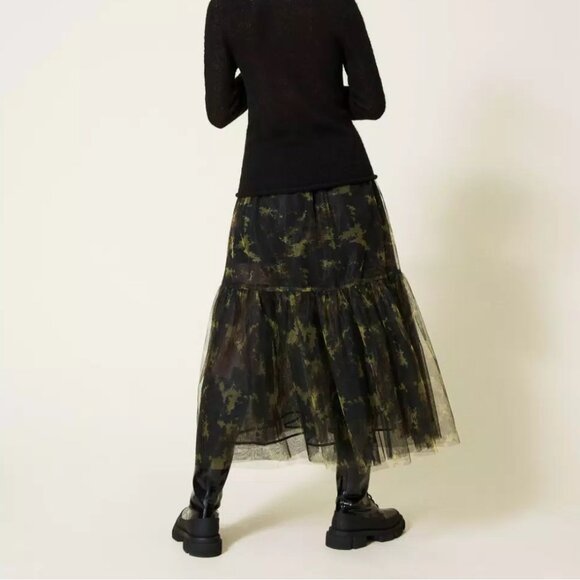 TWINSET Tulle Midi skirt, Size EU XS/US M - Picture 4 of 12
